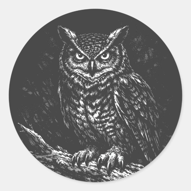 Adesivo Coruja-americana — by BurnsInHell (Frente)
