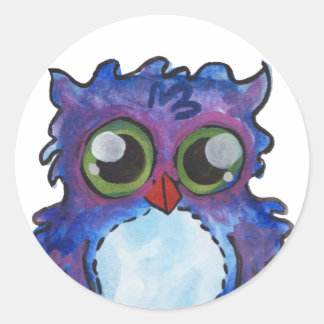 Adesivo Coruja Azul Whimsical