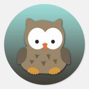 Adesivo Coruja-Bebê-Cuta Personalizada