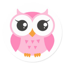 Coruja-bebê rosa-branca