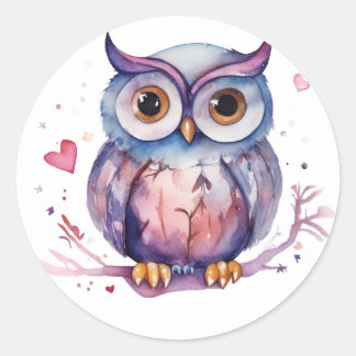 Adesivo Coruja colorida.