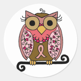 Adesivo Coruja de Fita Rosa