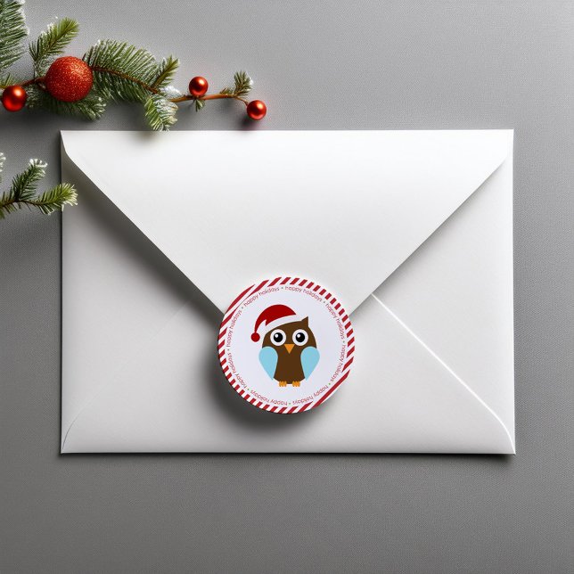 Adesivo Coruja de Natal (Criador carregado)