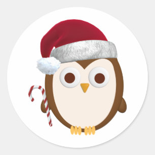 Adesivo Coruja de Natal
