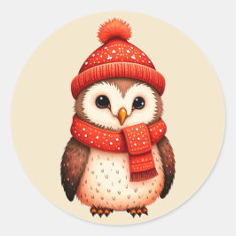 Adesivo Coruja de varetas de Natal maravilhosa