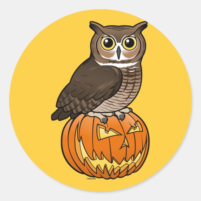 Adesivo Coruja Excelente de Halloween (Frente)