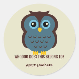 Adesivo Coruja Fantástica PERTENCE A Vinheiros