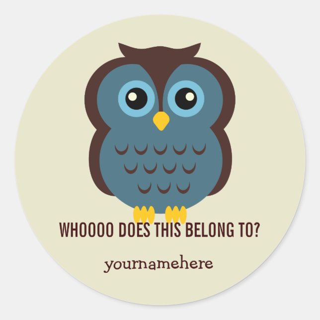 Adesivo Coruja Fantástica PERTENCE A Vinheiros (Frente)