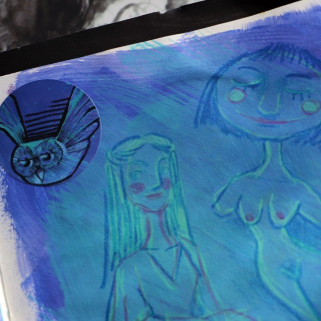 Adesivo Coruja Roxa (Criador carregado)