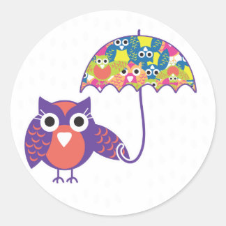 Adesivo coruja-umberela