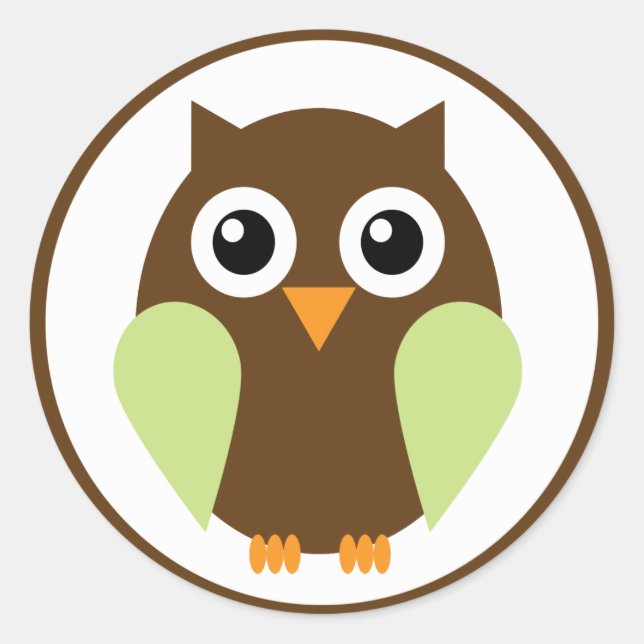 Adesivo Coruja Verde (Frente)
