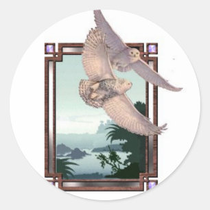 Adesivo Corujas nevado