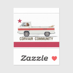 Adesivo Corvair Community California Rampy Flag