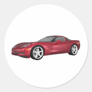 Adesivo Corvette 2008: Carro desportivo: Candy Apple Finis