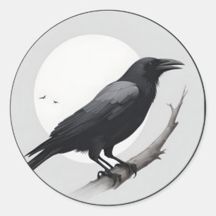 Adesivo Corvo com a lua