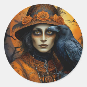 Adesivo Corvo de Dia das Bruxas Spooky em Disguise