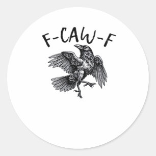 Adesivo Corvo Engraçado Gráfico Vintage F Caw F