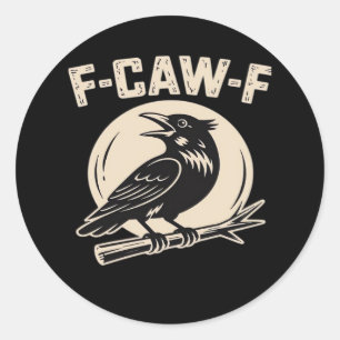 Adesivo Corvo F-Caw-F Estilo Vintage
