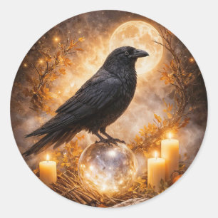 Adesivo Corvo Mágico e Velas Místicas