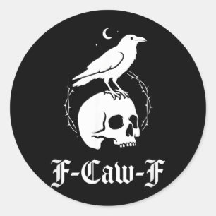 Adesivo Corvo Preto Corvo Preto Pássaro Arte Gótica Humor