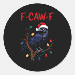 Adesivo Corvo Preto, F-caw-f Meme Pássaro Preto Com Chapéu