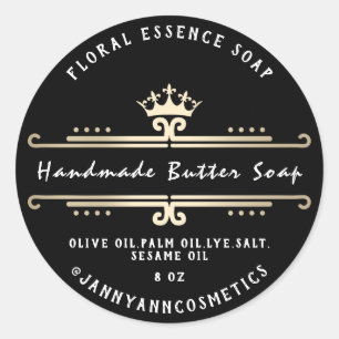 Adesivo Cosméticos de sabão de manteiga, Dourada Coroa R