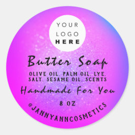 Adesivo Cosméticos do sabão da manteiga Holografia Logotip