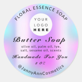 Adesivo Cosméticos do sabão da manteiga Logotipo feito à m