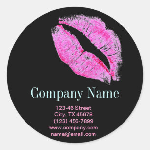 Adesivo cosmetologist cor-de-rosa moderno do maquilhador