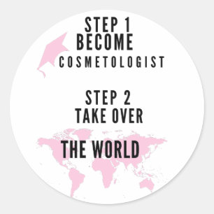 Adesivo Cosmetólogo da Faculdade de Cosmetologia Funny
