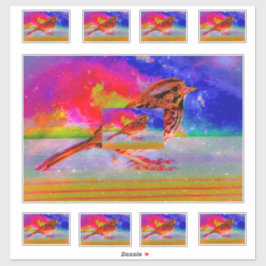 Adesivo Cosmic Bird Dreamscape Art Print"