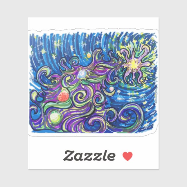 Adesivo Cosmic Christmas Tree (Folha)