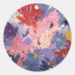 Adesivo Cosmic Party Abstract Explosion