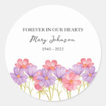 Cosmos Memorial Funeral Classic Round Sticker