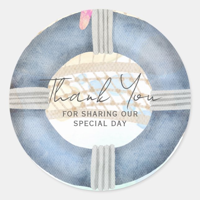 Adesivo Costa de Casamento de Praia de Destino (Frente)