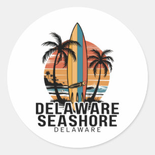 Adesivo Costa de Delaware Delaware Surfando Surfista _1 