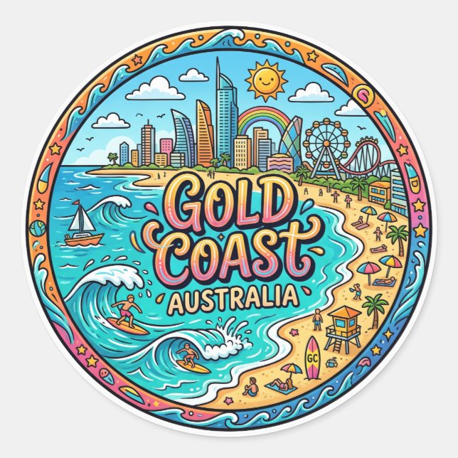 Adesivo Costa de Ouro Austrália (Frente)