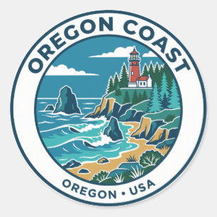 Adesivo Costa do Oregon EUA