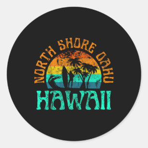 Adesivo Costa Norte Oahu Havaí Praia de Surf Ondas de Surf