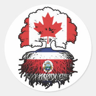 Adesivo Costa Rica Costa Rica Canadá, Canadá, raízes de ár