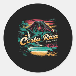 Adesivo Costa Rica Vintage 70s Família de Trás Retro