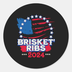 Adesivo Costelas De Brisket De Churrasco Engraçadas Patrió