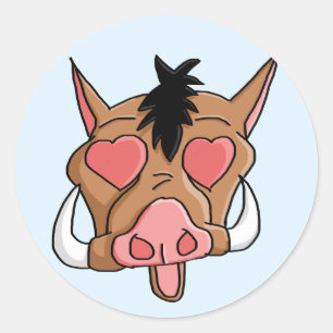 Adesivo Costeleta de carne de porco Emoji de Lovestruck