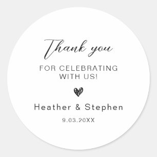 Adesivo Costume de Casamento Obrigado pela Festa de Celebr