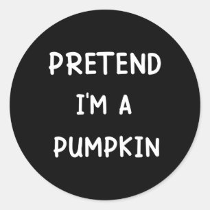 Adesivo Costume de Halloween preguiçoso Fingir que sou um
