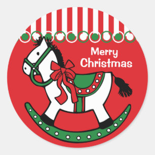 Adesivo Costume do cavalo de balanço do Natal