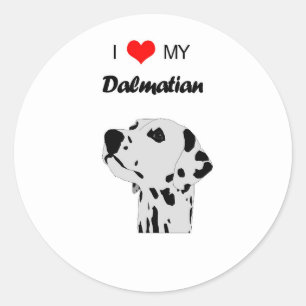 Adesivo Costume eu amo meu coração Dalmatian do cão