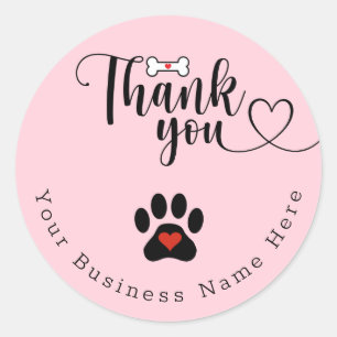 Adesivo Costura De Cachorros Personalizada Obrigado Vinhet