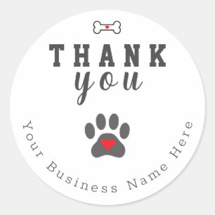 Adesivo Costura De Cachorros Personalizada Obrigado Vinhet