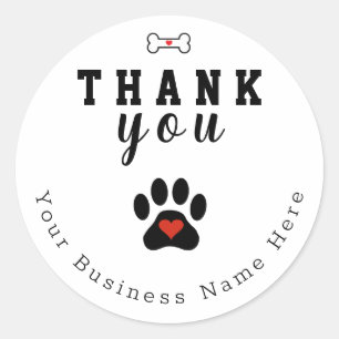 Adesivo Costura De Cachorros Personalizada Obrigado Vinhet